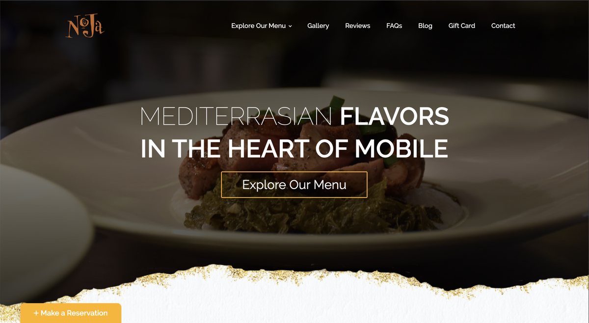 The Noja Mobile website, designed and built by Southern View Media