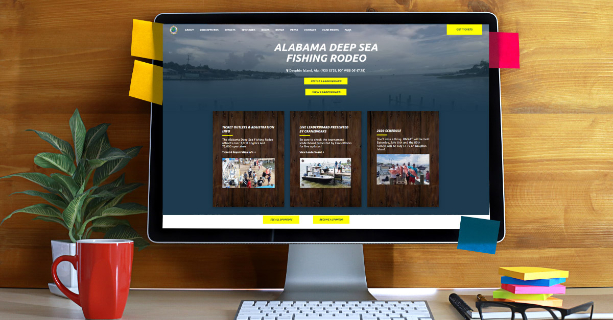 Website Design and Development: Alabama Deep Sea Fishing Rodeo