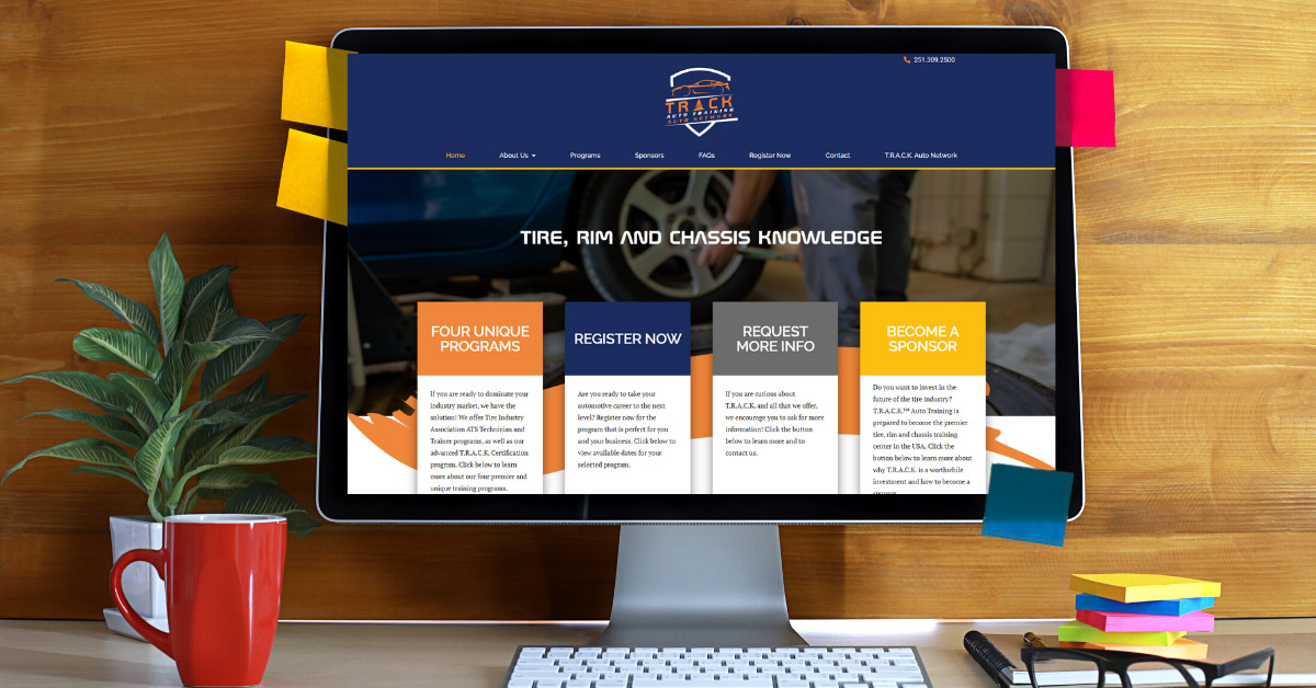 Website Design and Development: Track Auto Training