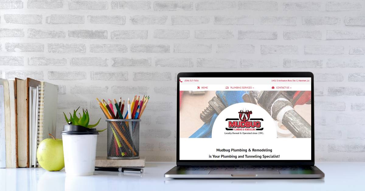 Website Design and Development: Mudbug Plumbing
